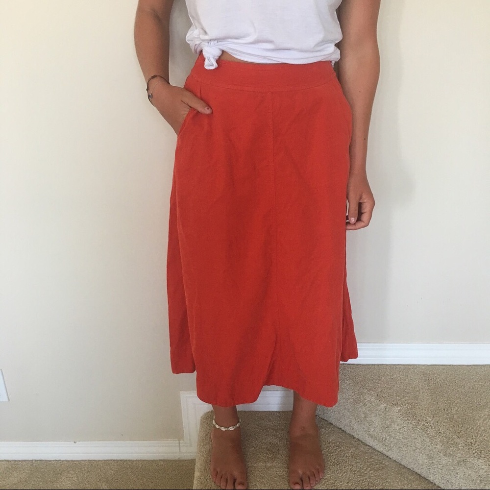 Corduroy bright Crimson skirt